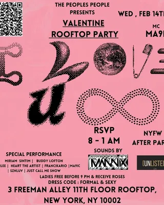 Poster: I Love You Forever — Valentine's Rooftop Party