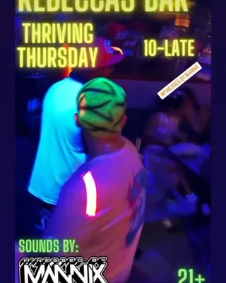Poster: Thriving Thursday at Rebecca's Bar