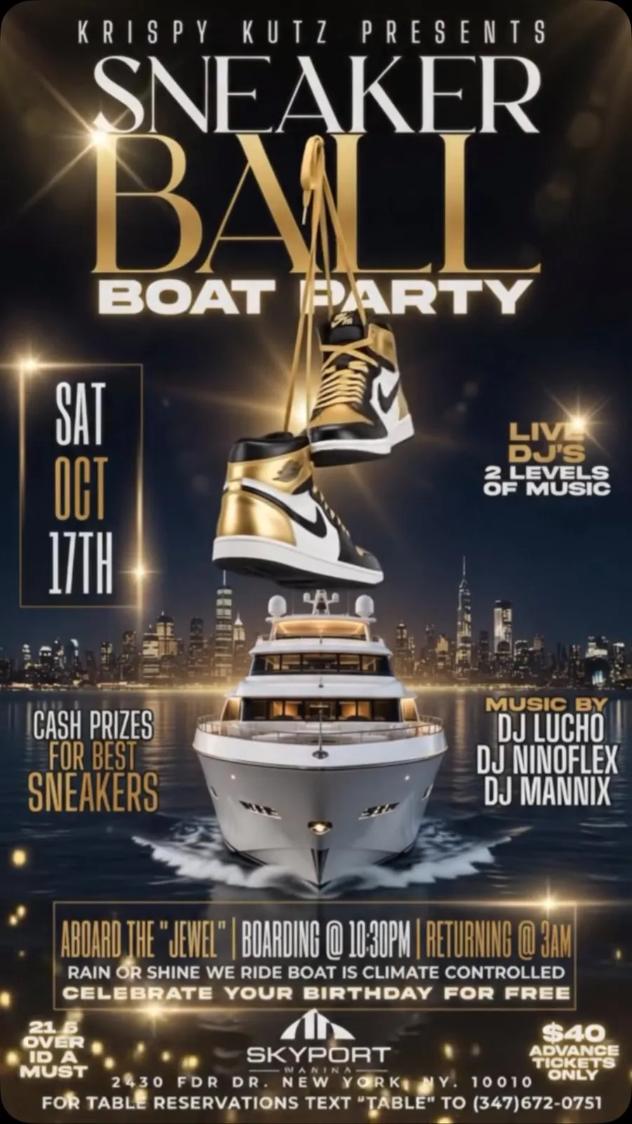 Poster: Sneaker Ball Boat Party