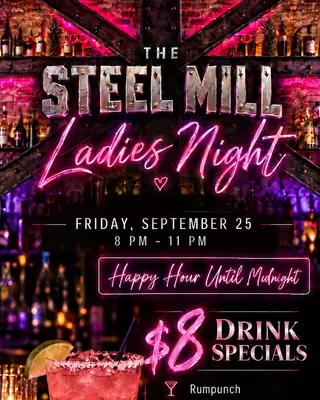 Poster: Ladies Night at The Steel Mill