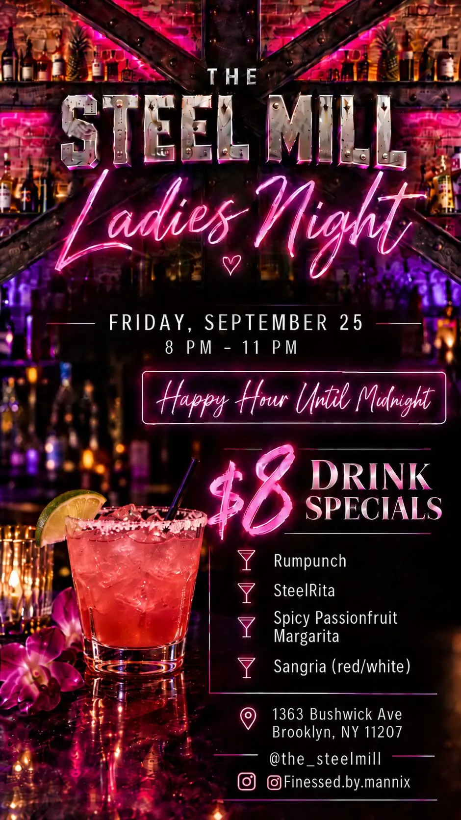 Poster: Ladies Night at The Steel Mill